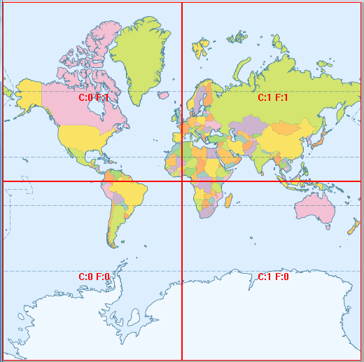 Mapa, zoom 1