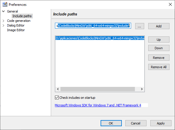 Configurar include paths