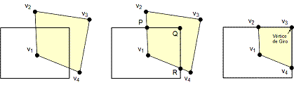 Figura 49 - Se agrega el vértice de giro, que es un vértice del rectángulo de recorte