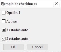 Ejemplos de checkboxes