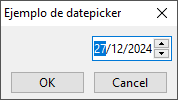 Ejemplo de wxDatePickerCtrl