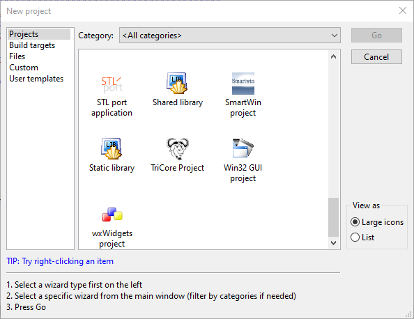 Crear un proyecto wxWidgets